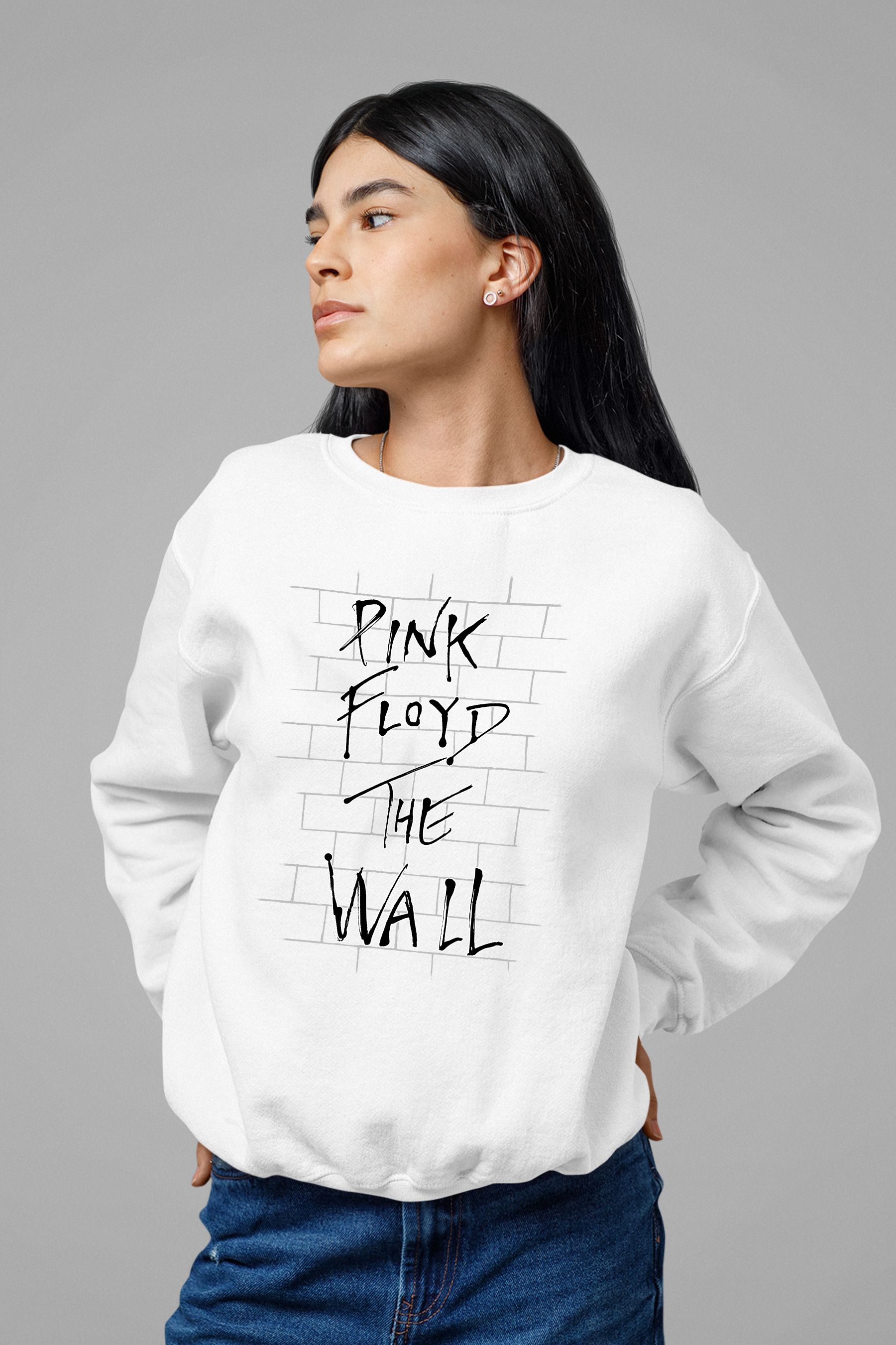 Buy All Every White Pink Floyd The Wall Band Women s Sweatshirt
