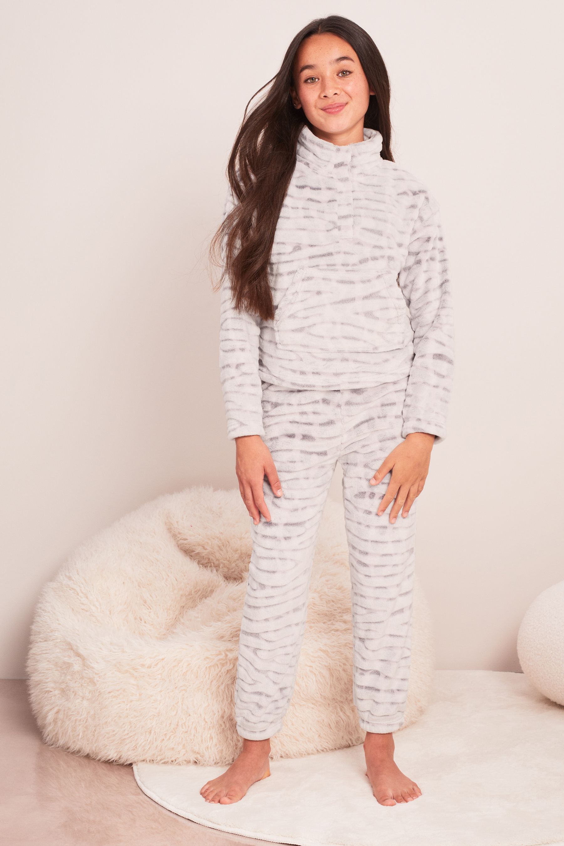 Buy Lipsy Lilac Purple Cosy Twosie Fleece Pyjamas from the Next UK