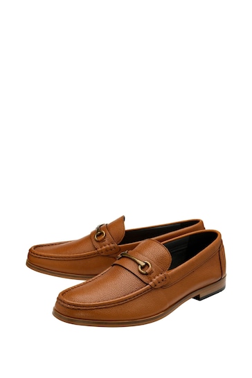 Frank Wright Brown Men's Leather Loafers