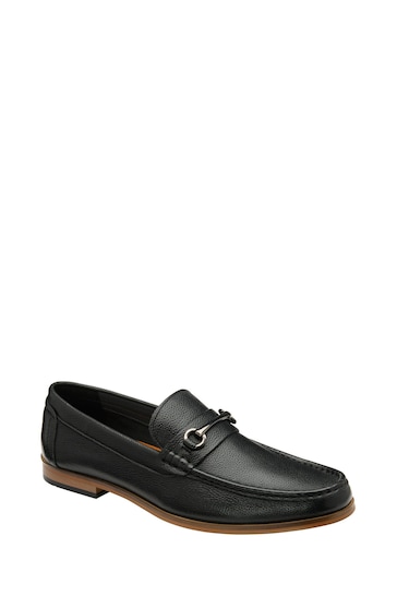 Frank Wright Black Men's Leather Loafers