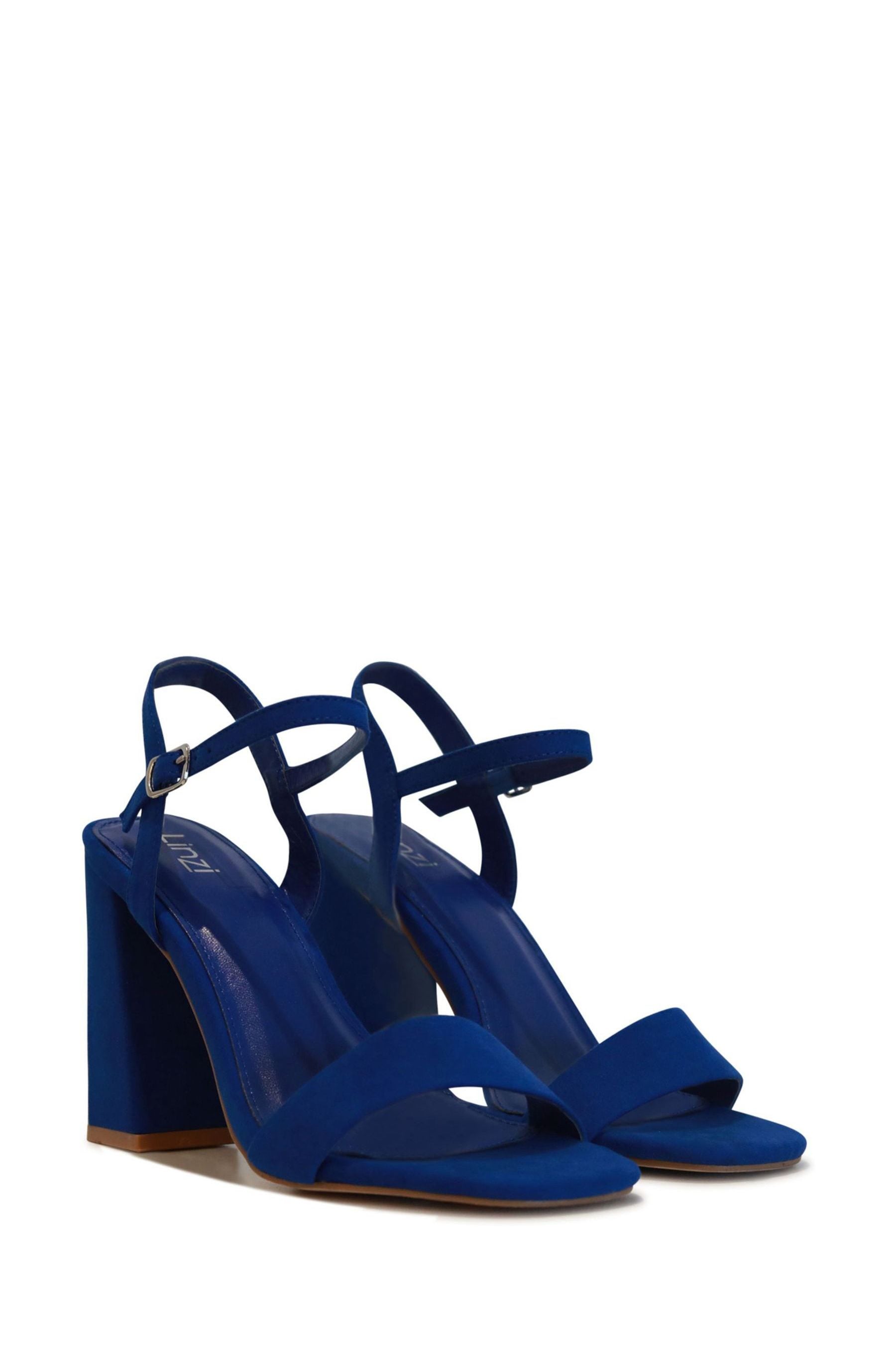 Cobalt blue top block heels