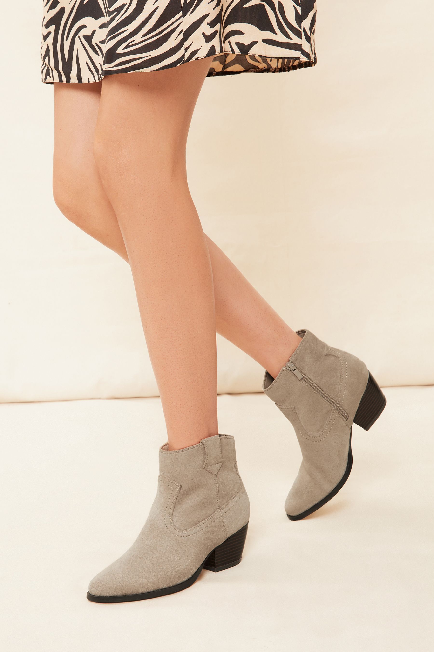 Low heel cowboy new arrivals ankle boots