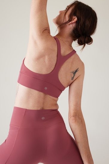 Athleta Red A-C Cup Transcend Plunge Low Impact Sports Bra