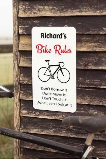 Personalised Bike Rules Sign by Jonny's Sister
