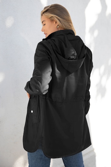 Lipsy Black Shower Resistant Rain Coat