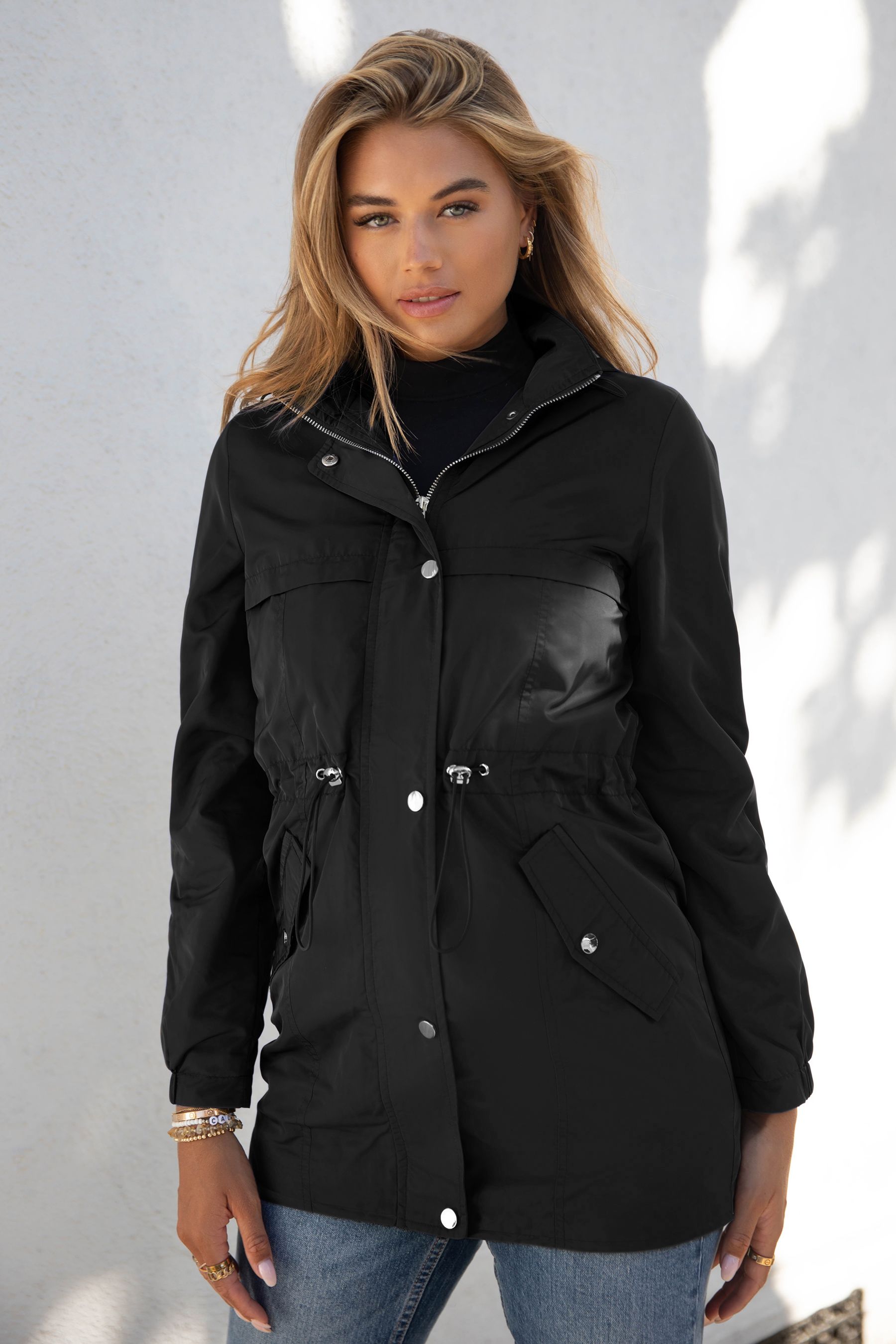Shower resistant shop coat womens