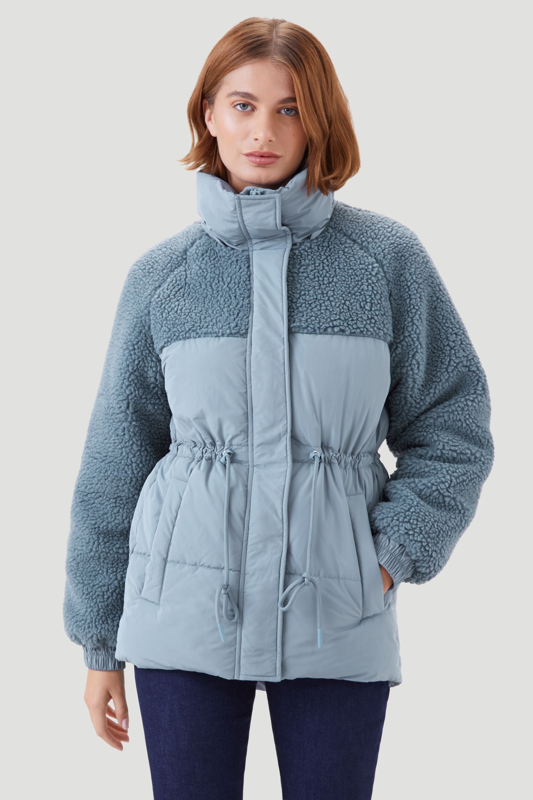 Short borg clearance jacket