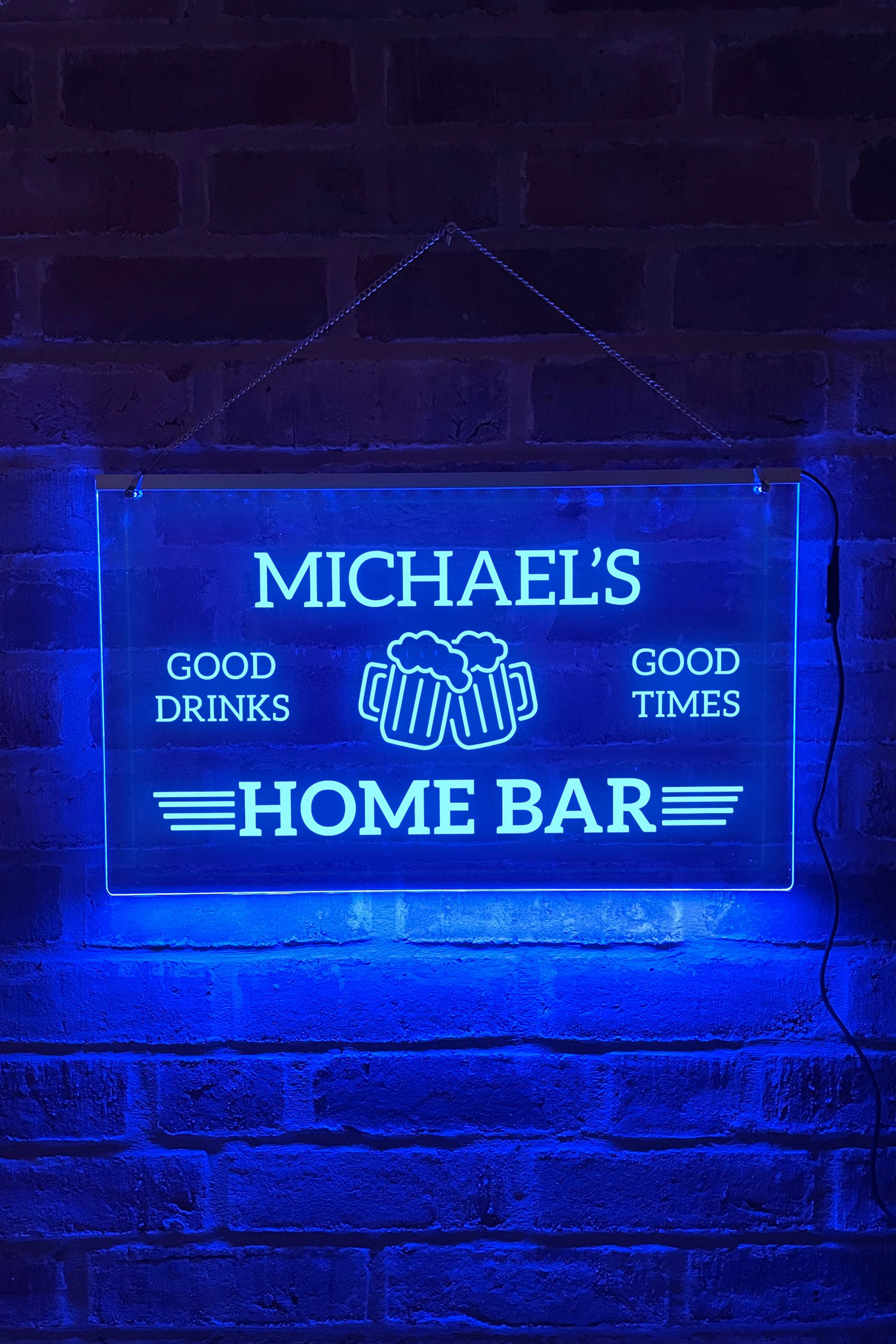 Light up on sale personalised bar sign