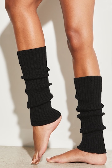 Buy Lipsy Black Knitted Chunky Leg Warmers from the Next UK online shop