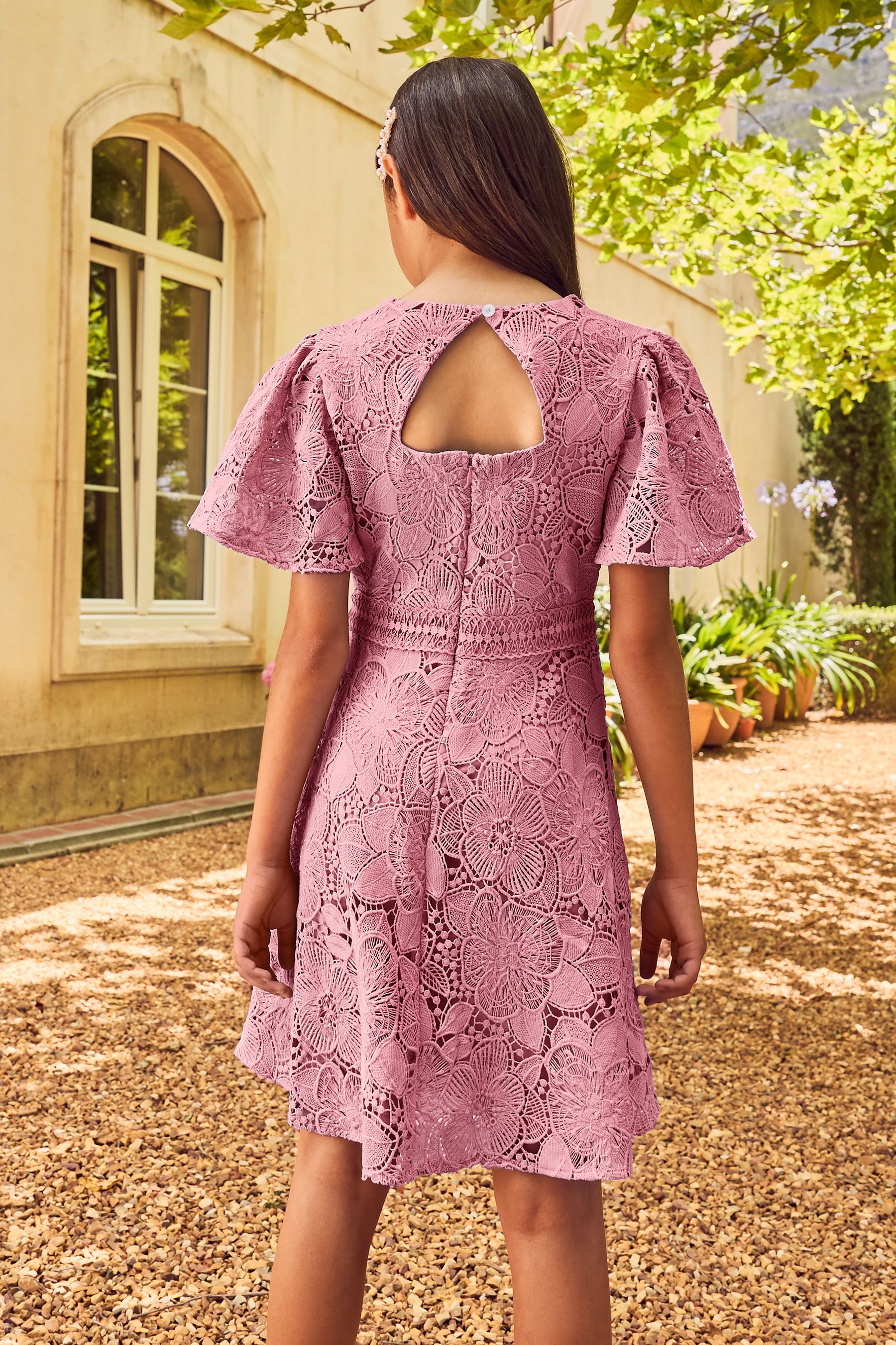 Rose lace dress store