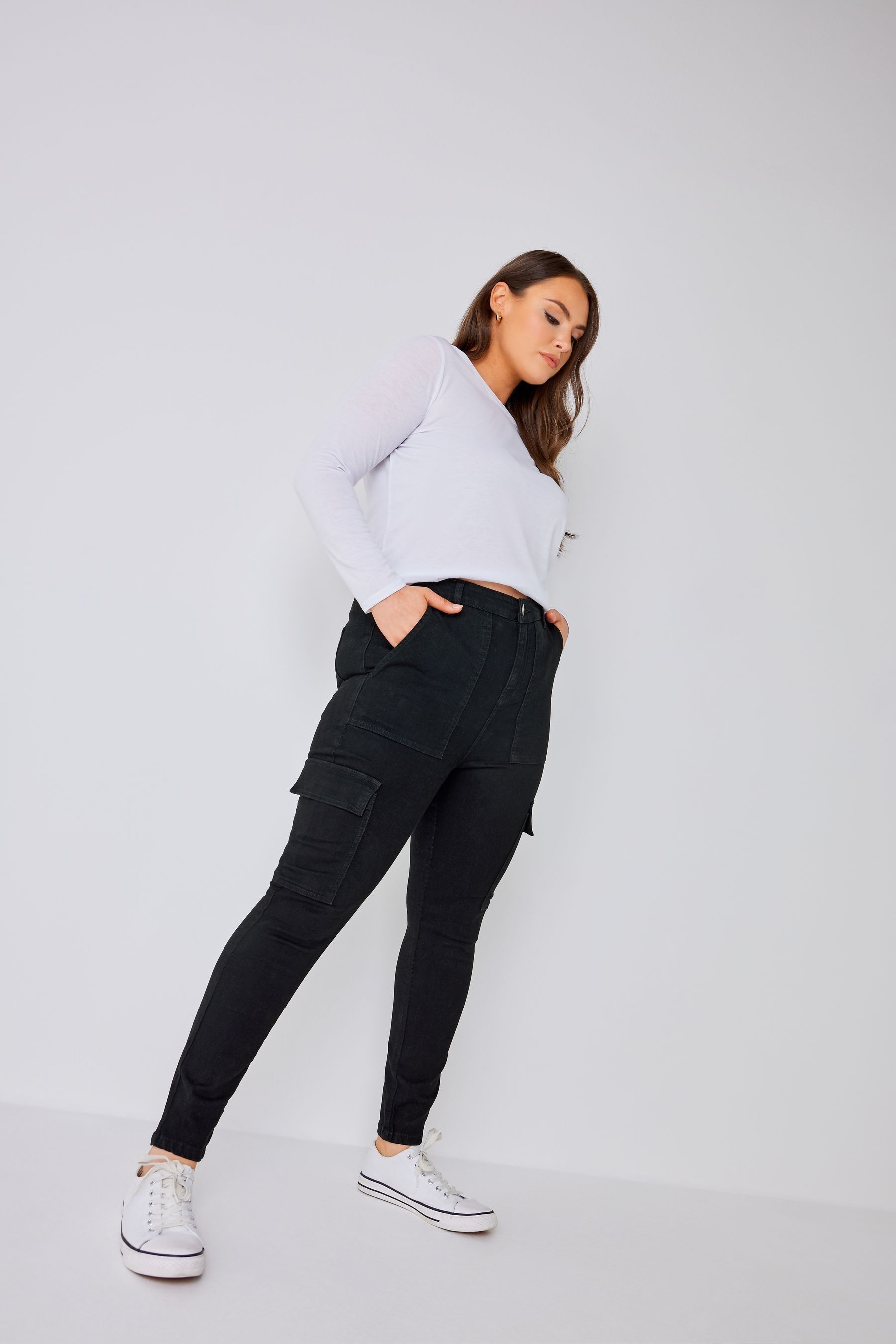 Black cargo jogger pants sales womens