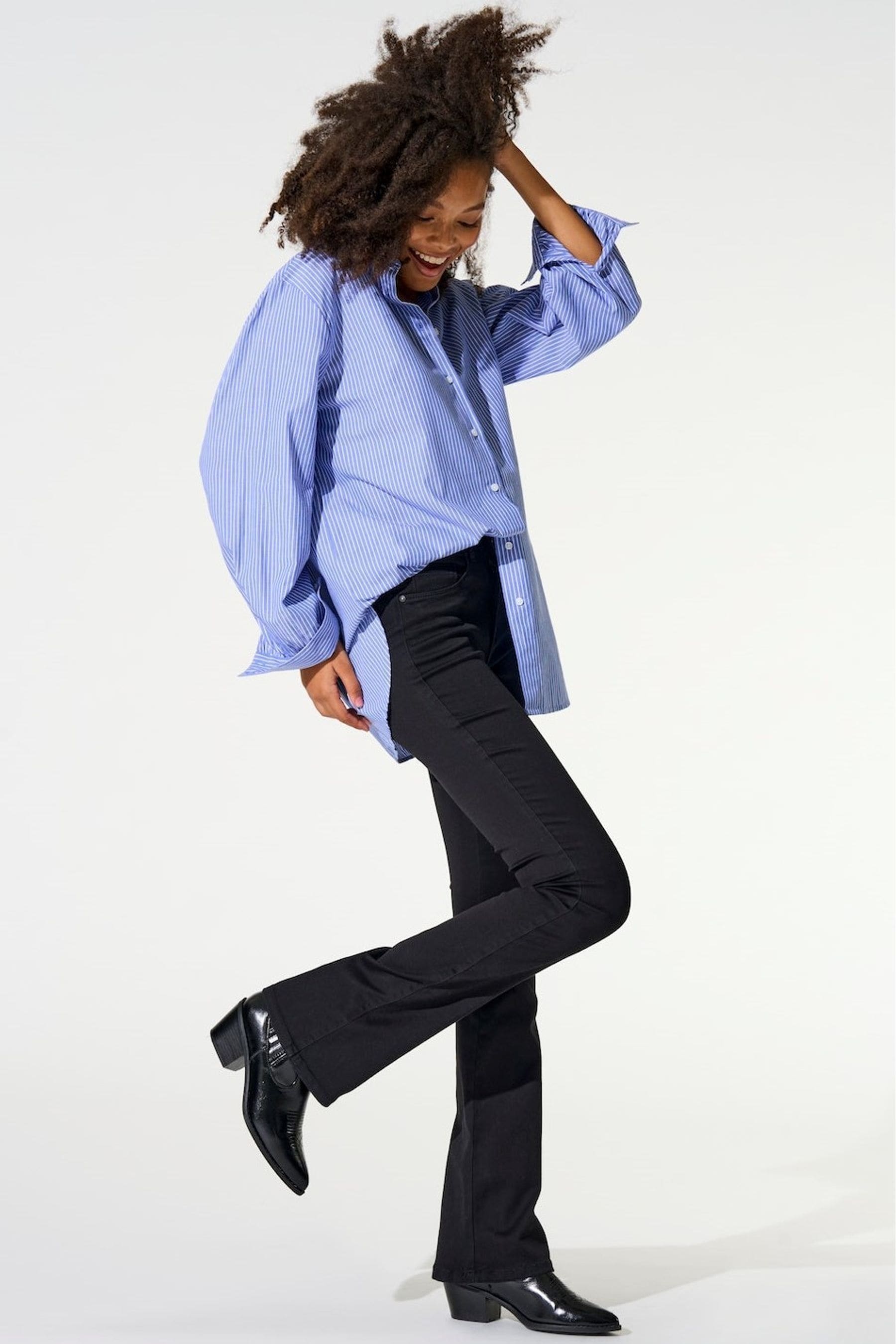 Buy ONLY Black High Waisted Stretch Flare Jeans from the Next UK