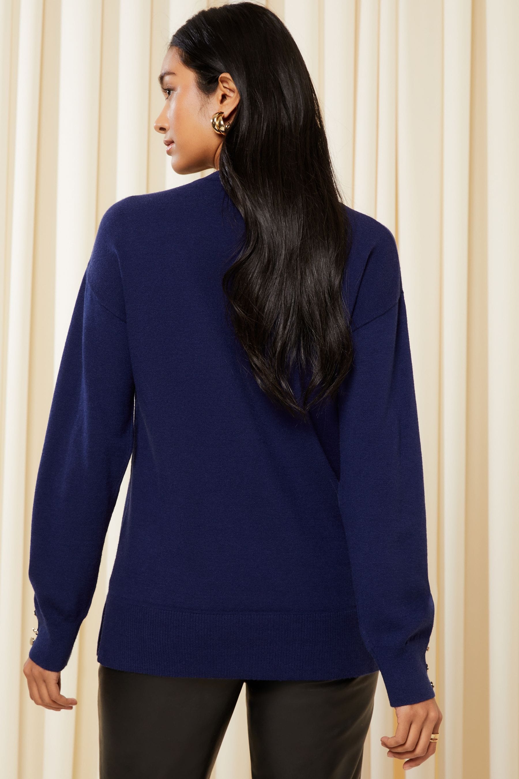 Navy cheap tunic jumper