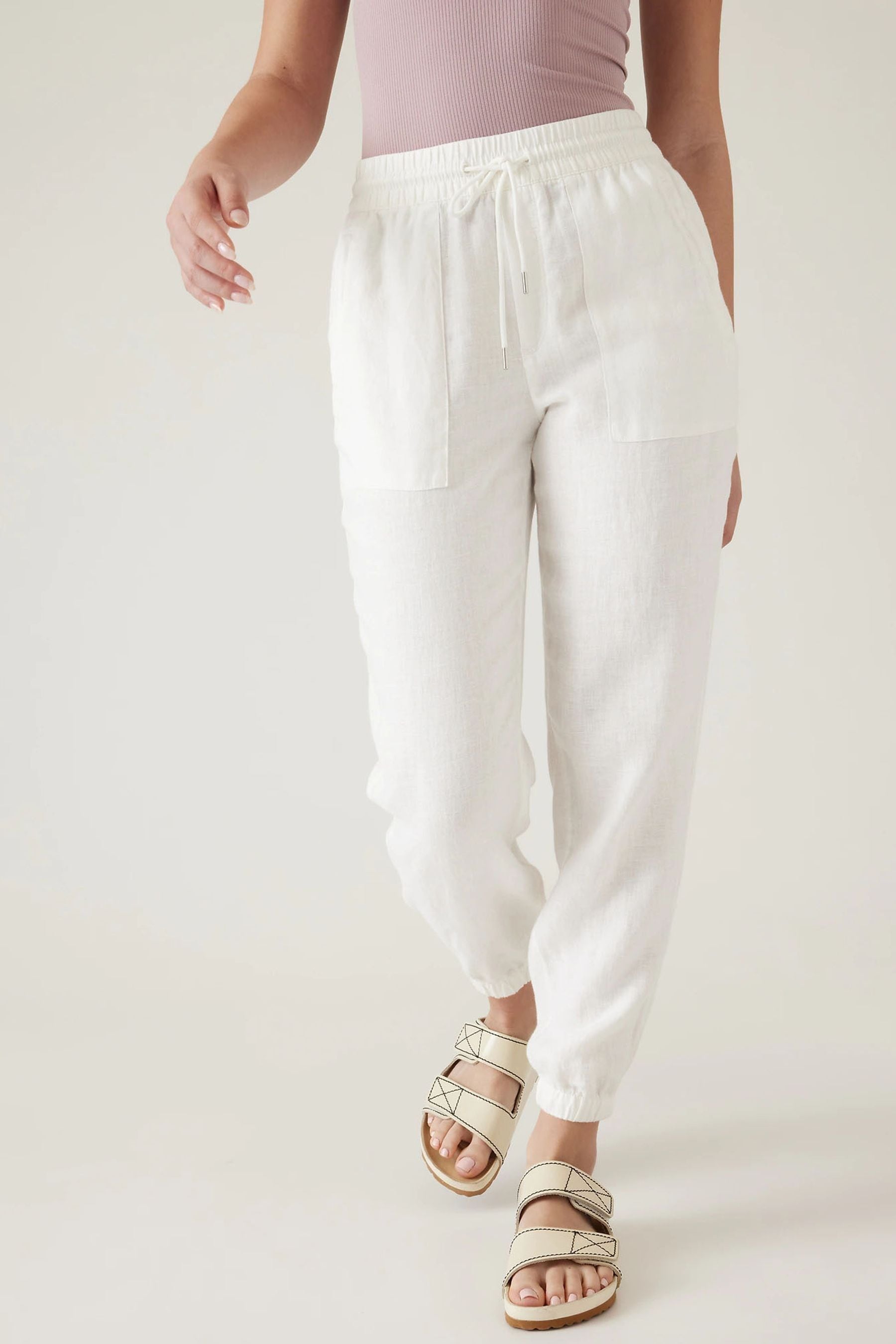 Ladies linen on sale joggers