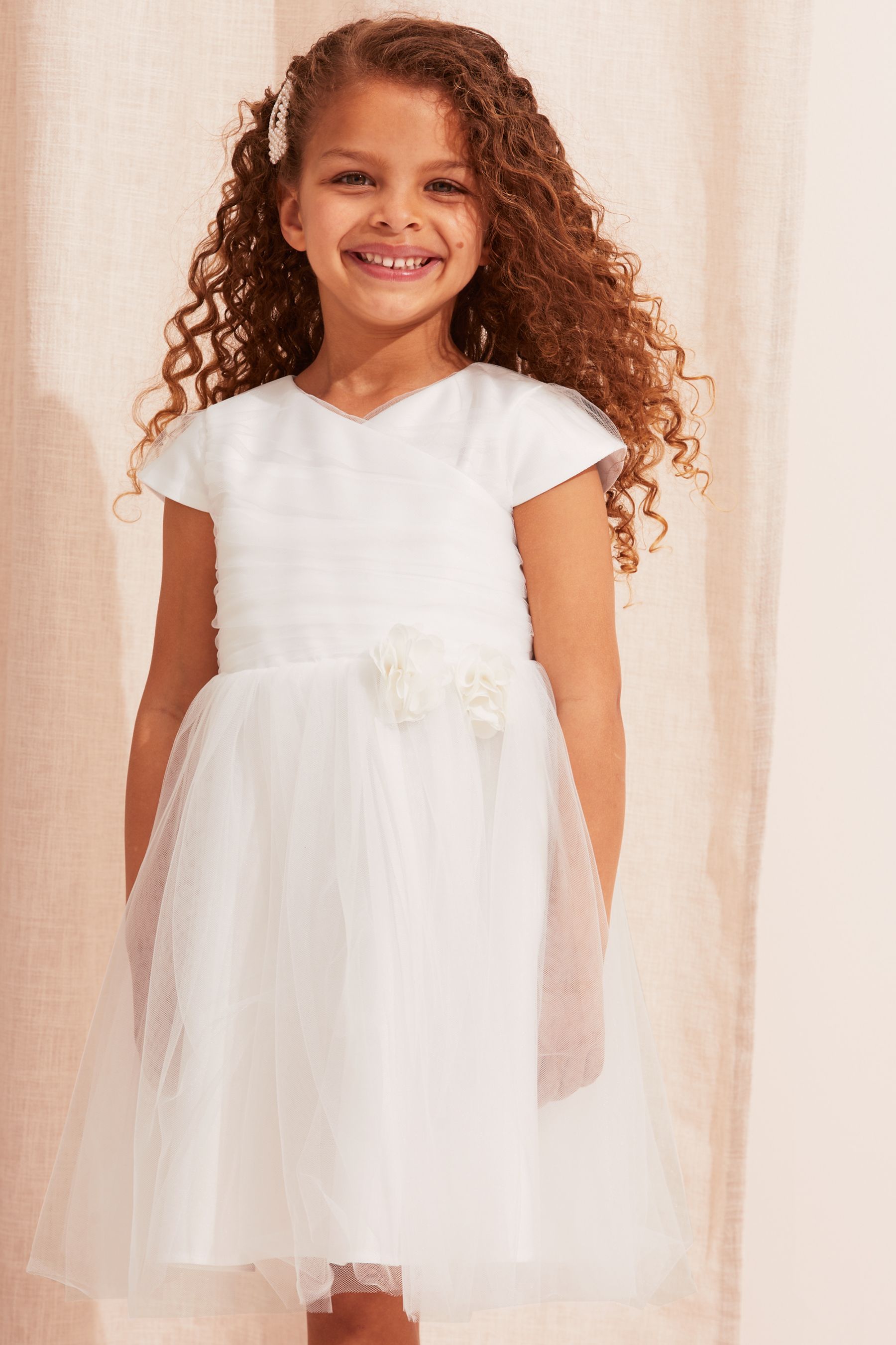 Buy Lipsy Ivory Mini Tulle Occasion Dress from the Next UK online shop