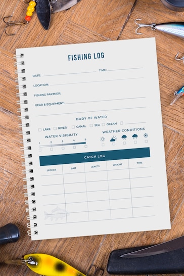 Personalised A5 Fishing Log Book by PMC