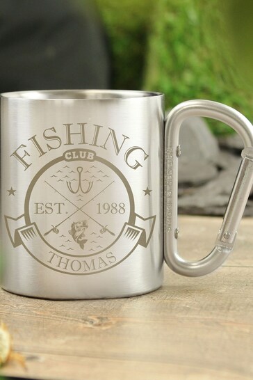 Personalised Fishing Club Stainless Steel Mug by PMC
