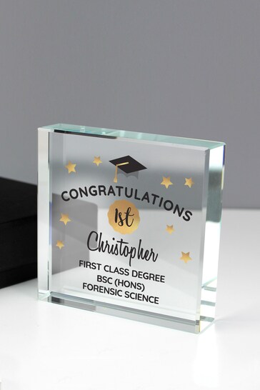 Personalised Congratulations Graduation Crystal Token by PMC