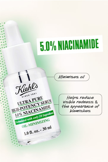 Kiehls Ultra Pure High-Potency Serum 5.0% Niacinamide (Oil-Minimizing) 30ml