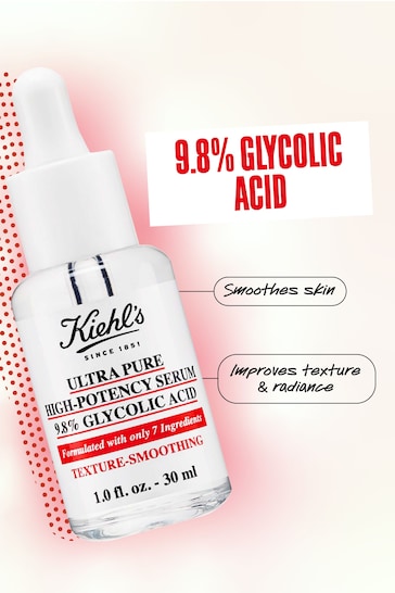 Kiehls Ultra Pure High-Potency Serum 10% Glycolic Acid (Texture-Smoothing) 30ml
