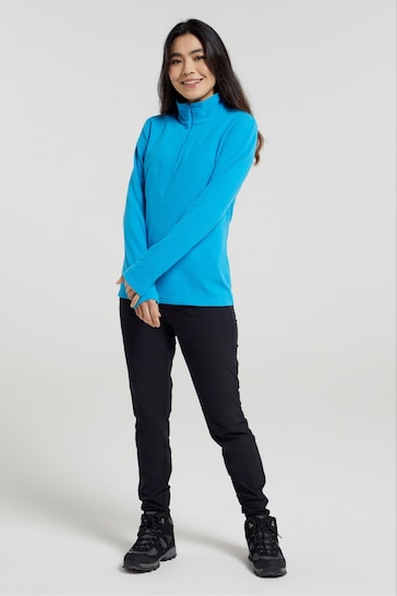 Mountain Warehouse Teal Blue Camber Womens Half-Zip Fleece