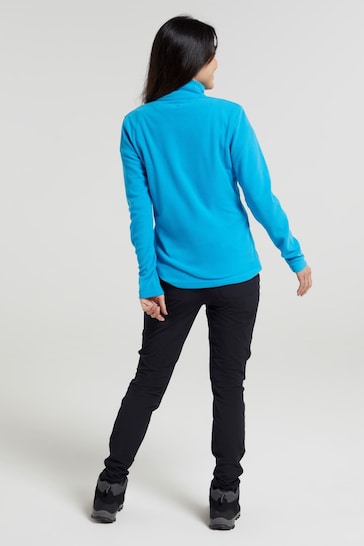 Mountain Warehouse Teal Blue Camber Womens Half-Zip Fleece