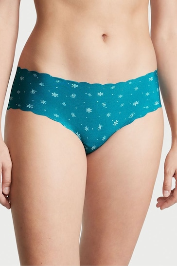 Victoria's Secret Evening Tide Blue Mini Snowflakes Smooth Hipster Knickers