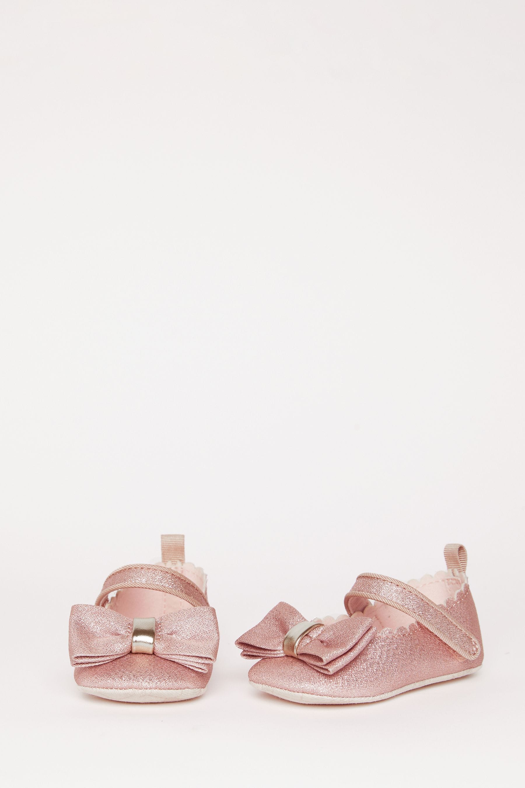Buy Lipsy Girl Pink Velcro Bow Mary Jane Ballerina Occasion Shoe