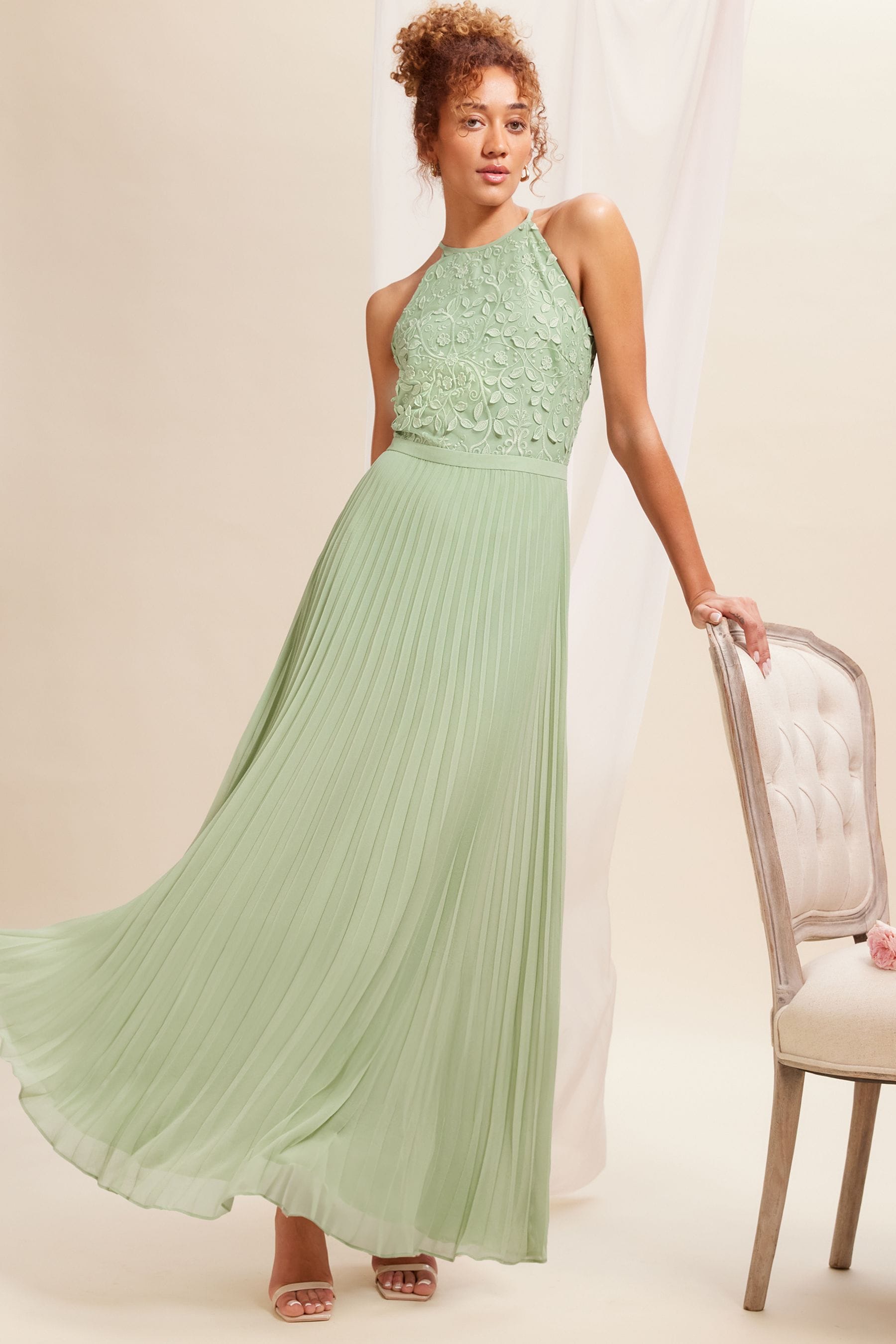 Victoria secret shop pleated maxi dress