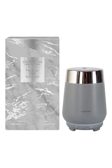 Stoneglow Luna Perfume Mist Diffuser Light Grey and Silver