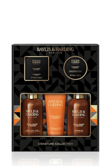 Baylis & Harding Black Pepper and Ginseng Mens Perfect Grooming Pack Gift Set
