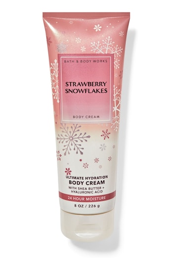 Bath & Body Works Strawberry Snowflakes Ultimate Hydration Body Cream 8 oz / 226 g