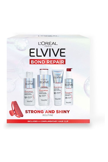 L’Oréal Paris Elvive Bond Repair Strong Shiny Routine (Worth £54)