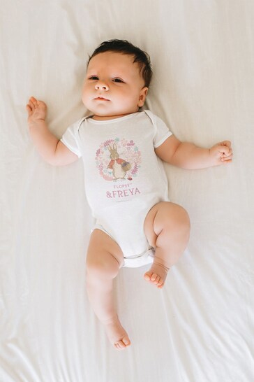 Personalised Flopsy & Me Baby Grow by Star Editions