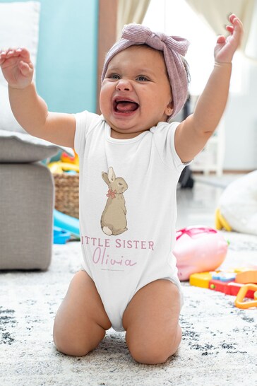 Personalised Little Sister Baby Grow by Star Editions
