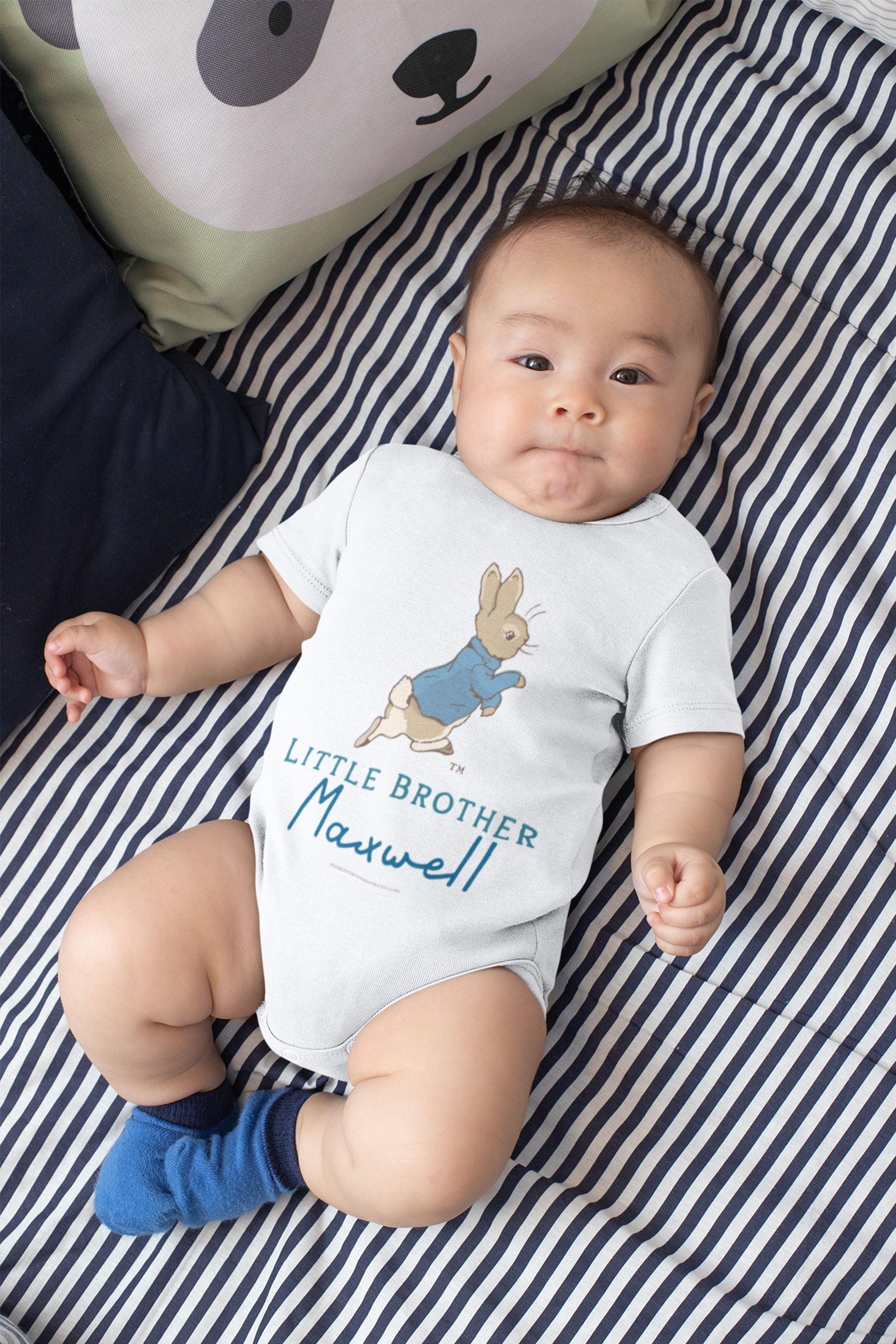 Newborn little 2025 brother outfit