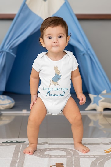Personalised Little Brother Baby Grow by Star Editions