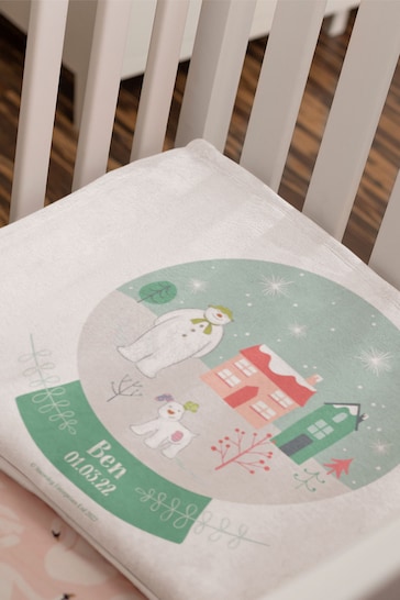 Personalised The Snowman and the Snowdog Snow Globe Blanket by Star Editions