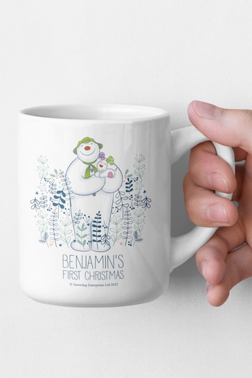 Personalised The Snowman and the Snowdog's First Christmas Bone China Mug by Star Editions