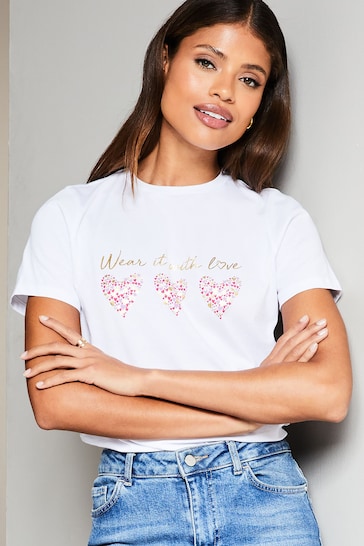 Wear it with Love White Boyfriend T-Shirt - Women