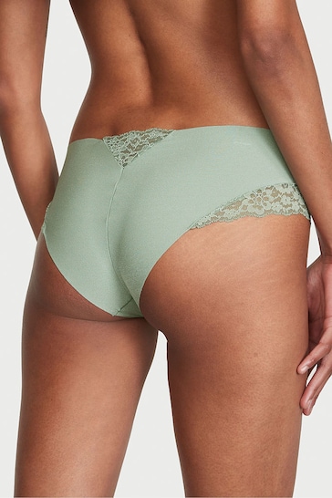 Victoria's Secret Seasalt Green Posey Lace Cheeky Knickers