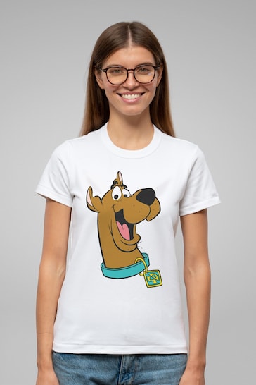 All + Every White Scooby Doo Collar Smile Women's T-Shirt