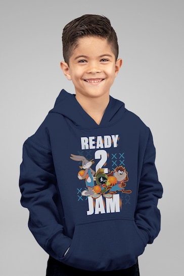 All + Every Navy Space Jam A New Legacy Ready 2 Jam Kids Hooded Sweatshirt