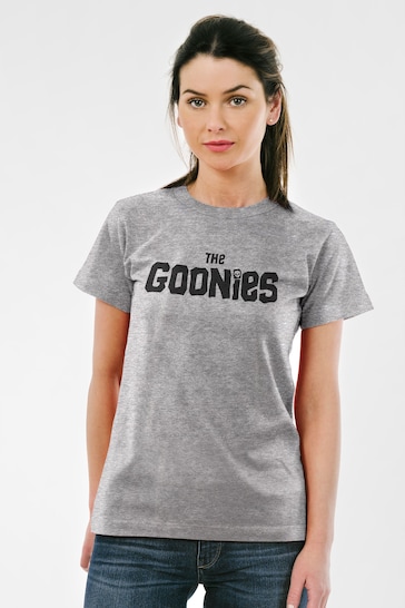 All + Every Grey Marl The Goonies Classic Text Logo Women's T-Shirt