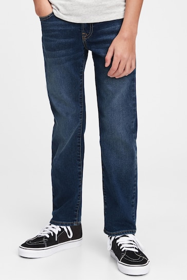 Gap Blue High Waisted Washwell Straight Jeans
