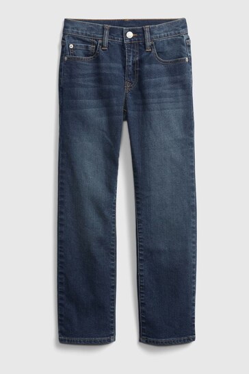Gap Blue High Waisted Washwell Straight Jeans