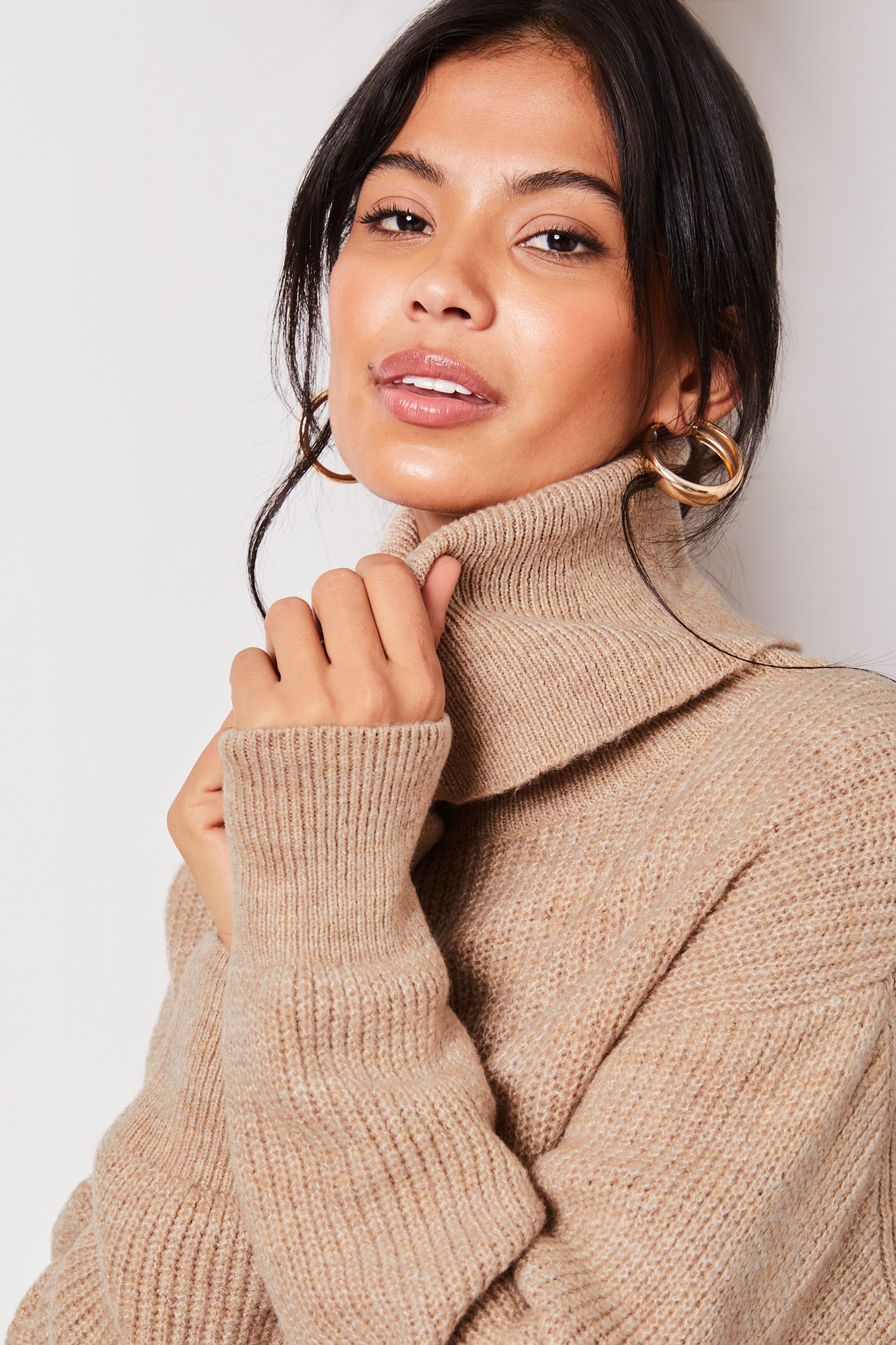 Long cowl hot sale neck sweater