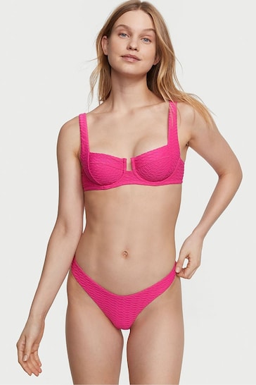Victoria's Secret Forever Pink Fishnet Brazilian Swim Bikini Bottom