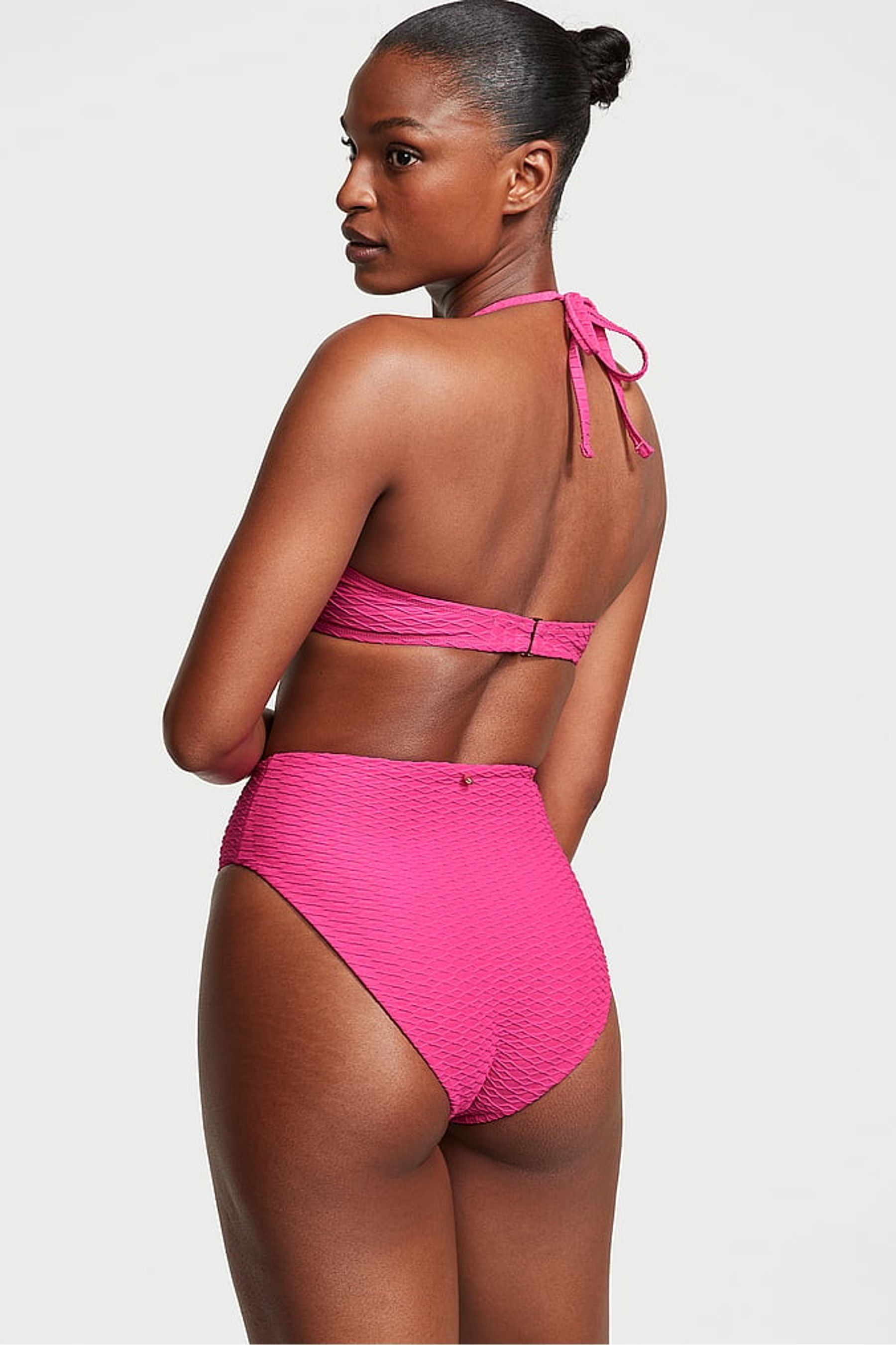 Buy Victoria s Secret Forever Pink Fishnet Add 2 Cups Push Up Swim Bikini Top from the Next UK online shop