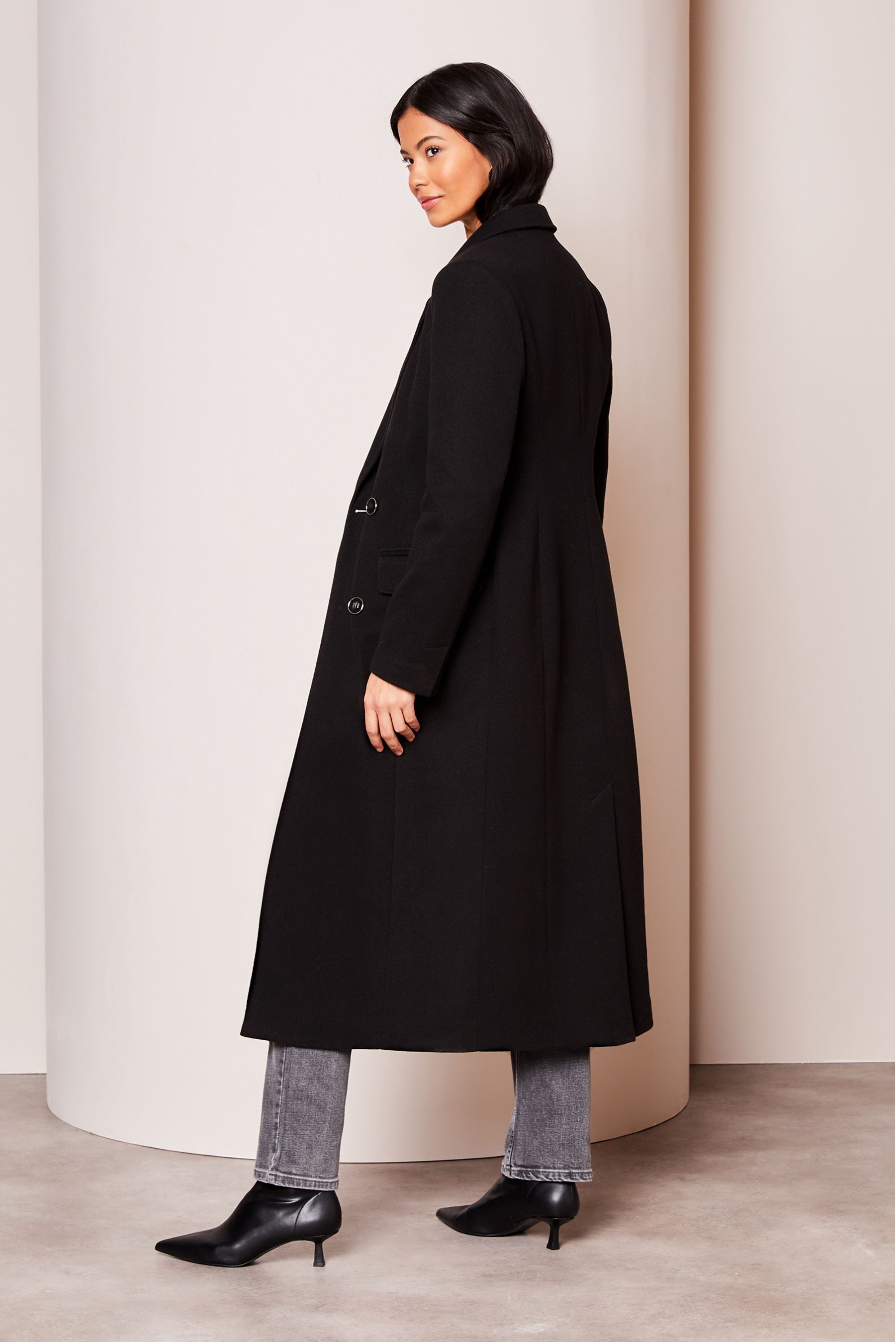 Lipsy fitted hotsell flare coat